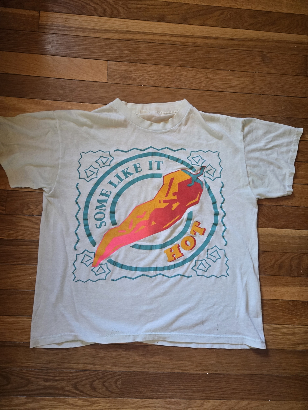 Vintage Paper Thin See Through White Bluw Some Like It Hot Tee Tshirt